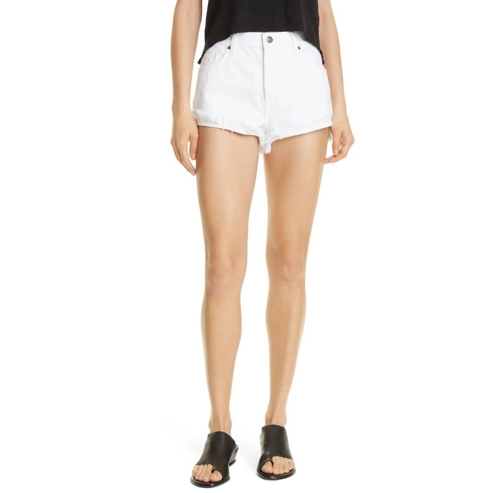 FRAME Denim Front Cuff Shorts in White - sz 23